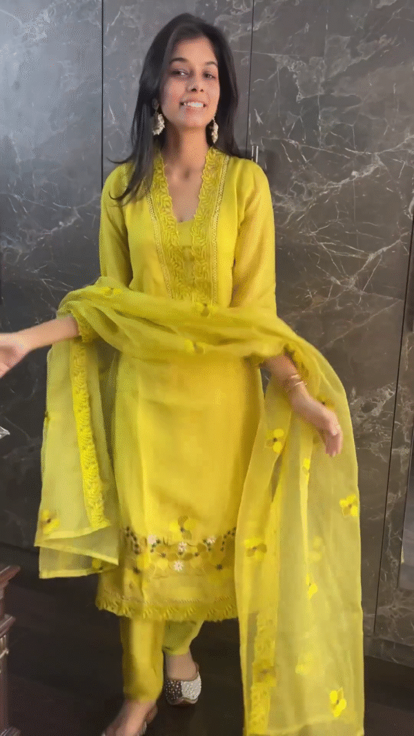 Haldi Special Yellow Stitched Salwar Suit – Elegant Function Wear for Festive Celebrations