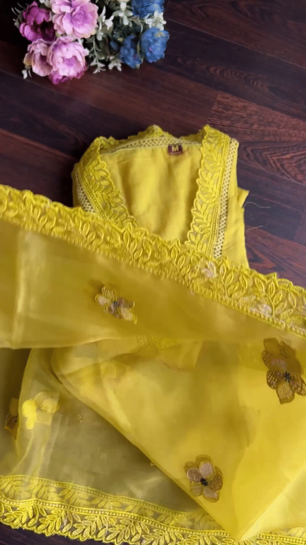 Haldi Special Yellow Stitched Salwar Suit – Elegant Function Wear for Festive Celebrations - Image 4