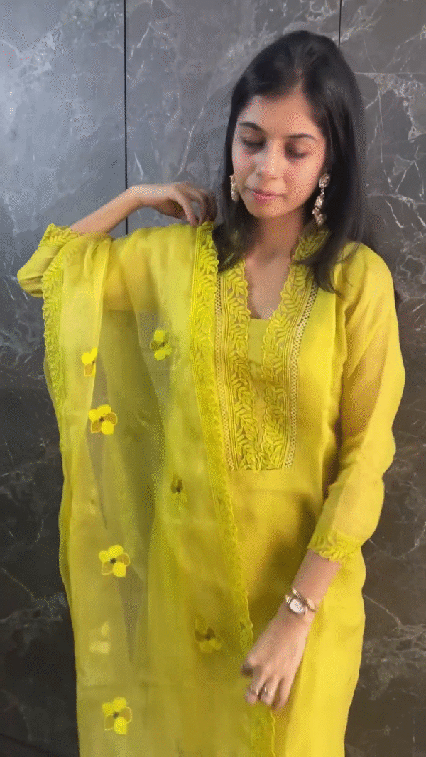 Haldi Special Yellow Stitched Salwar Suit – Elegant Function Wear for Festive Celebrations - Image 7